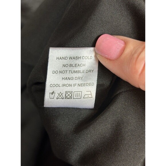 Superdown Lena Mini Dress Black Shiny Medium Adjustable Straps Drape Neck - Picture 7 of 16